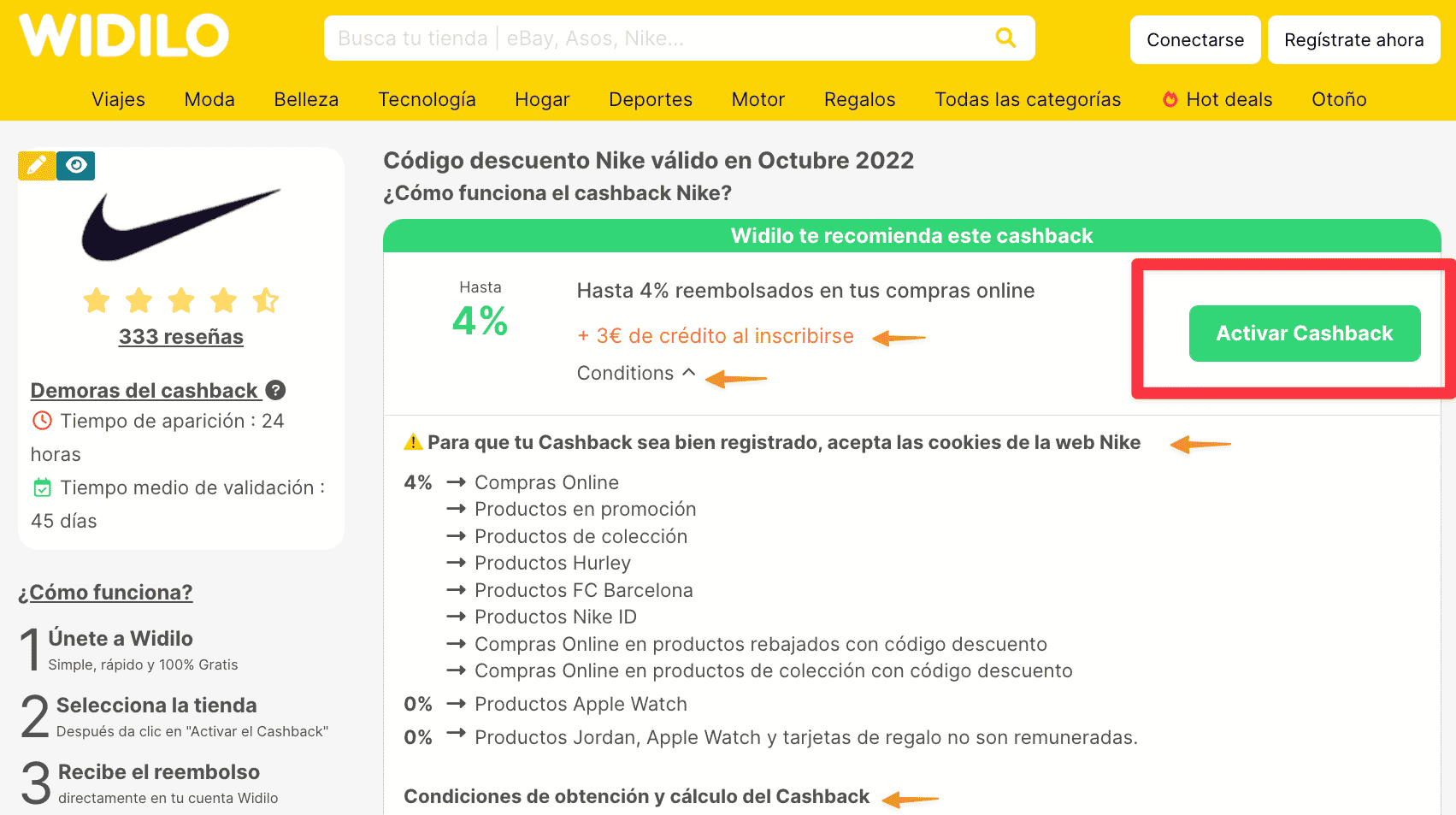 Oblongo tsunami alabanza Código promocional Nike + cashback 6% + 30% OFF en 2022
