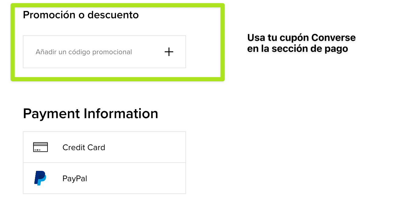 C digo descuento Converse 25 off cashback